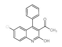 1-(6-氯-2-羟基-4-苯基-喹啉-3-基)-乙酮结构式