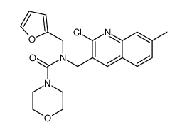 4-Morpholinecarboxamide,N-[(2-chloro-7-methyl-3-quinolinyl)methyl]-N-(2-furanylmethyl)-(9CI) Structure