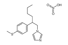 1-[2-(4-methylsulfanylphenyl)hexyl]imidazole,nitric acid结构式