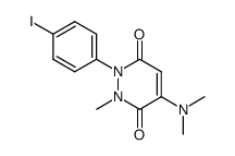 4-dimethylamino-1-(4-iodo-phenyl)-2-methyl-1,2-dihydro-pyridazine-3,6-dione结构式