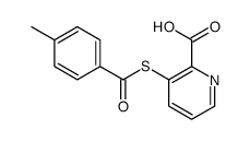 3-(4-methylbenzoyl)sulfanylpyridine-2-carboxylic acid Structure