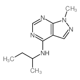 1H-Pyrazolo[3,4-d]pyrimidin-4-amine,1-methyl-N-(1-methylpropyl)- Structure