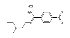 N-(2-diethylamino-ethyl)-4-nitro-benzamidine, dihydrochloride结构式