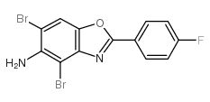 4,6-dibromo-2-(4-fluorophenyl)-1,3-benzoxazol-5-amine结构式