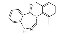 4-(2,6-dimethylphenyl)-1H-1,2,4-benzotriazepin-5-one结构式
