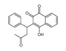 4-hydroxy-3-(3-oxo-1-phenylbutyl)naphthalene-1,2-dione Structure