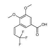 3,4-dimethoxy-5-(3,3,3-trifluoroprop-1-enyl)benzoic acid结构式
