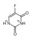 5-氟尿嘧啶 N15标记结构式