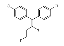 1-chloro-4-[1-(4-chlorophenyl)-2,4-diiodobut-1-enyl]benzene结构式