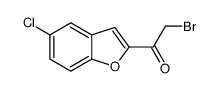 2-溴-1-(5-氯-1-苯并呋喃-2-基)乙酮结构式