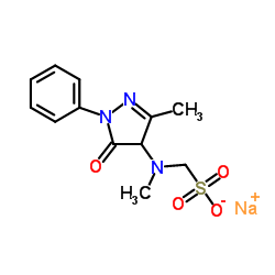 1-[(4,5-Dihydro-3-Methyl-5-oxo-1-phenyl-1H-pyrazol-4-yl)Methylamino]Methanesulfonic Acid Sodium Salt结构式