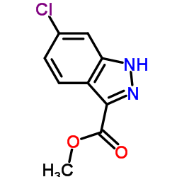 6-氯-1H-吲唑-3-羧酸甲酯结构式