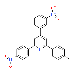 4-(3-nitrophenyl)-6-(4-nitrophenyl)-2-(p-tolyl)pyridine Structure