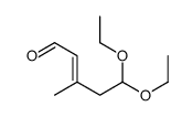 5,5-diethoxy-3-methylpent-2-enal结构式