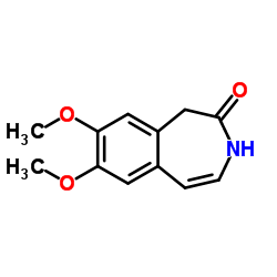 7,8-二甲氧基-1,3-二氢-2H-3-苯并氮杂卓-2-酮结构式