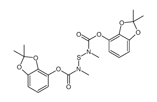 (2,2-dimethylbenzo[1,3]dioxol-4-yl) N-[(2,2-dimethylbenzo[1,3]dioxol-4-yl)oxycarbonyl-methyl-amino]sulfanyl-N-methyl-carbamate Structure