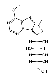 1-S-ethyl-1-(6-methylthiopurin-9-yl)-1-thio-D-glycero-D-ido-hexitol Structure