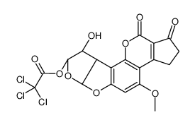 1,2,3,6a,8,9,9a,11-Octahydro-9-hydroxy-4-methoxy-1,11-dioxocyclopenta(c)furo(3',2':4,5)furo(2,3-h)(1)bnezopyran-8-yl trichloroacetate (6aS-(6aalpha,8beta,9alpha,9aalpha)) Structure