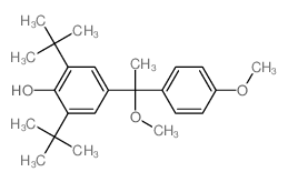 Phenol,2,6-bis(1,1-dimethylethyl)-4-[1-methoxy-1-(4-methoxyphenyl)ethyl]-结构式