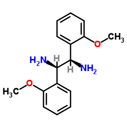 (1R,2R)-1,2-二(2-甲氧基苯基)乙二胺结构式