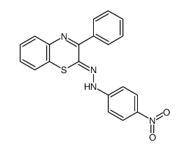 2-(p-nitrophenylhydrazono)-3-phenyl-2H-1,4-benzothiazine结构式