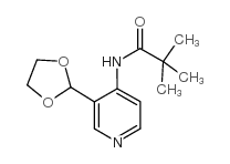N-(3-[1,3]二氧杂烷-2-吡啶-4-基)-2,2-二甲基丙酰胺结构式