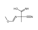 Methanimidic acid,N-(2-amino-1-cyano-1-methyl-2-oxoethyl)-,methyl ester Structure