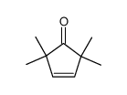 2,2,5,5-tetramethylcyclopent-3-en-1-one结构式