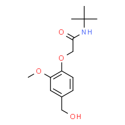 N-TERT-BUTYL-2-(4-HYDROXYMETHYL-2-METHOXY-PHENOXY)-ACETAMIDE Structure