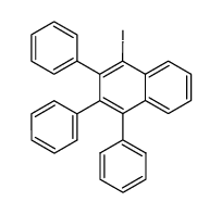 1-iodo-2,3,4-triphenyl-naphthalene结构式