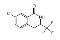 7-chloro-3-(trifluoromethyl)-3,4-dihydroisoquinolin-1(2H)-one结构式
