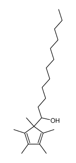 1-(1,2,3,4,5-pentamethyl-2,4-cyclopentadienyl)-1-dodecanol结构式