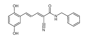 2-cyano-5-(2,5-dihydroxyphenyl)penta-2E,4E-dienoic acid benzylamide Structure