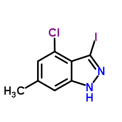 4-Chloro-3-iodo-6-methyl-1H-indazole Structure