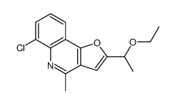 6-chloro-2-(1-ethoxyethyl)-4-methylfuro[3,2-c]quinoline结构式