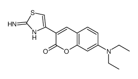 3-(2-amino-1,3-thiazol-4-yl)-7-(diethylamino)chromen-2-one Structure