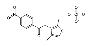 2-(2,4-dimethyl-1,3-thiazol-3-ium-3-yl)-1-(4-nitrophenyl)ethanone,perchlorate Structure