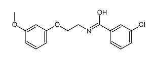 3-chloro-N-[2-(3-methoxyphenoxy)ethyl]benzamide结构式