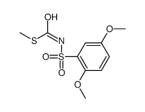 S-methyl N-(2,5-dimethoxyphenyl)sulfonylcarbamothioate结构式