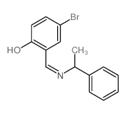Phenol,4-bromo-2-[[(1-phenylethyl)imino]methyl]-结构式