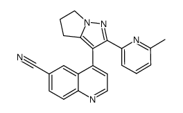 4-(2-(6-methylpyridin-2-yl)-5,6-dihydro-4H-pyrrolo[1,2-b]pyrazol-3-yl)quinoline-6-carbonitrile结构式