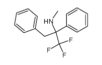 N-methyl-3,3,3-trifluoro-1,2-diphenyl-2-propylamine结构式