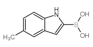 5-甲基-1H-吲哚-2-硼酸结构式