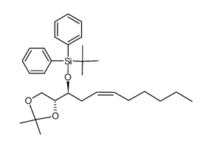 3(S)-((tert-butyldiphenylsilyl)oxy)-1,2-bis-O-(isopropylidene)-5(Z)-undecene-1,2(R)-diol结构式