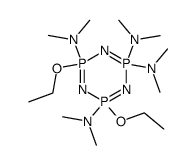 2,4-Diaethoxy-2,4,6,6-tetrakis-dimethylamino-2,2,4,4,6,6-hexahydro-1,3,5,2,4,6-triazaphosphorin Structure