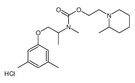 2-(2-methylpiperidin-1-ium-1-yl)ethyl N-[1-(3,5-dimethylphenoxy)propan-2-yl]-N-methylcarbamate,chloride结构式
