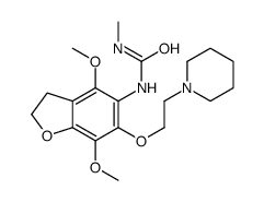 1-[4,7-dimethoxy-6-(2-piperidin-1-ylethoxy)-2,3-dihydro-1-benzofuran-5-yl]-3-methylurea结构式