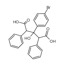optically inactive 3-(4-bromo-phenyl)-3-hydroxy-2,4-diphenyl-glutaric acid Structure