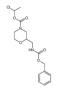 1-chloroethyl 2-((((benzyloxy)carbonyl)amino)methyl)morpholine-4-carboxylate结构式