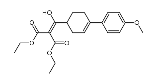 diethyl 2-(hydroxy(4'-methoxy-2,3,4,5-tetrahydro-[1,1'-biphenyl]-4-yl)methylene)malonate结构式